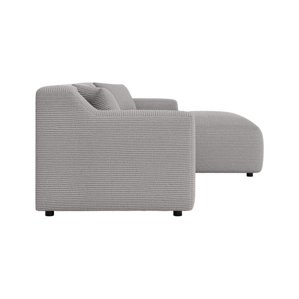 Svijetlo siva kutna garnitura od samta (s desnim kutom/s ležaljkom) Martin – Ropez-image-3