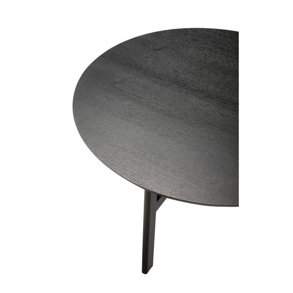 Crni okrugao stolić za kavu ø 80 cm Fjord – Hübsch-image-3