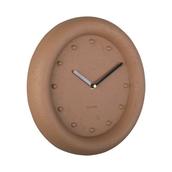 Smeđi zidni sat Karlsson Petra, ø 30 cm-image-1