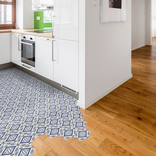 Set od 10 podnih naljepnica Ambiance Hexagons Leonardina, 40 x 90 cm-image-1