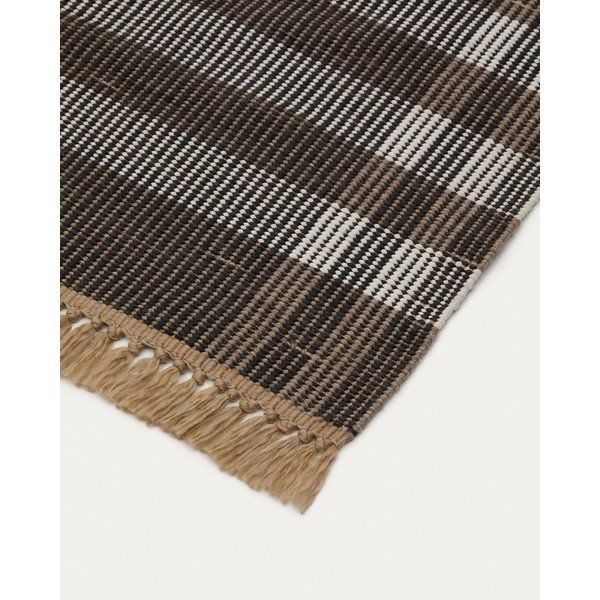 Crni obostrani/ručno rađen tepih 60x90 cm Barani – Kave Home-image-3