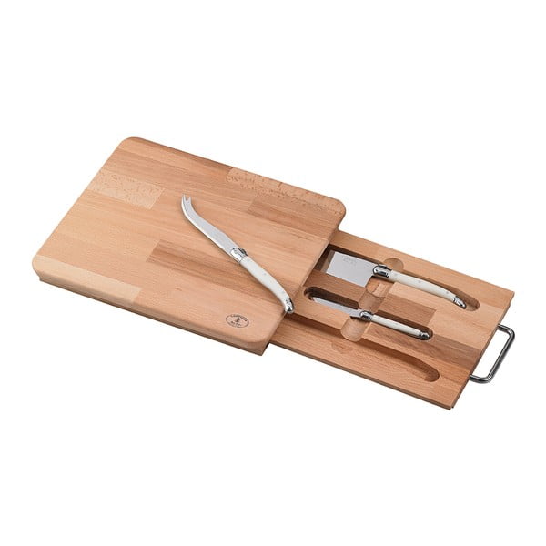 3-dijelni set alata za sir s daskom od bukovog drveta Jean Dubost