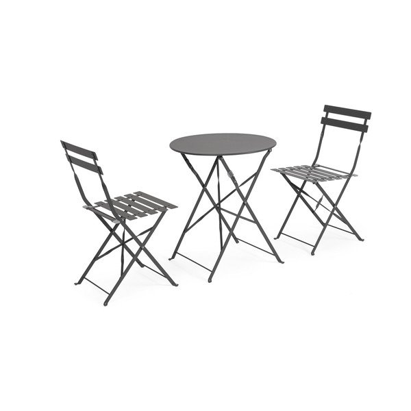 Antracitno sivi željezni vrtni blagovaonski set za 2 osobe Austin – Bizzotto-image-2