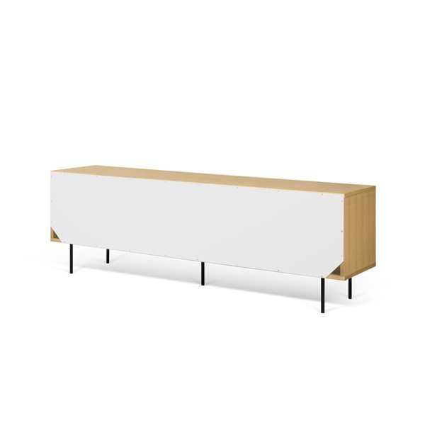 TV komoda u hrastovom drvu s crno-bijelim detaljima TemaHome Dann Dots, dužina 201 cm-image-2
