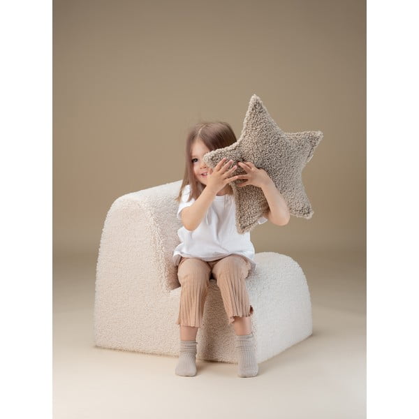 Krem dječja fotelja od bouclé tkanine Cloud – Wigiwama-image-2
