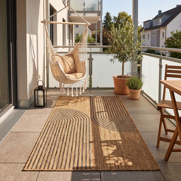 Crni/smeđi unutarnji i vanjski tepih 80x150 cm Mira 1453 – Ayyildiz Carpets-image-1