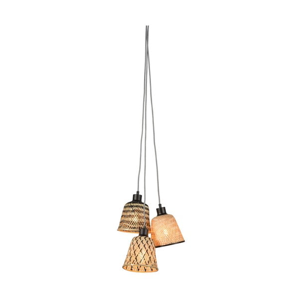 Viseća svjetiljka od bambusovog drveta za 3 žarulje Good&Mojo Kalimantan