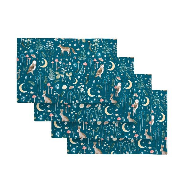 Tekstilni podmetač 4 kom 30x46 cm Enchanted Twilight Animals – Catherine Lansfield