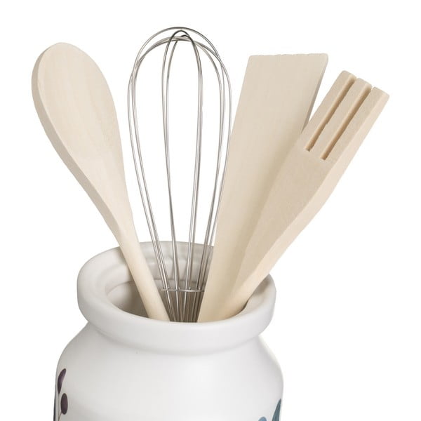 Drveni set kuhinjskog pribora 4 kom sa stalkom Berries – Casa Selección-image-3