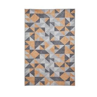 Oker žuti/sivi periv tepih 76x150 cm Coral Yellow&Grey – Think Rugs