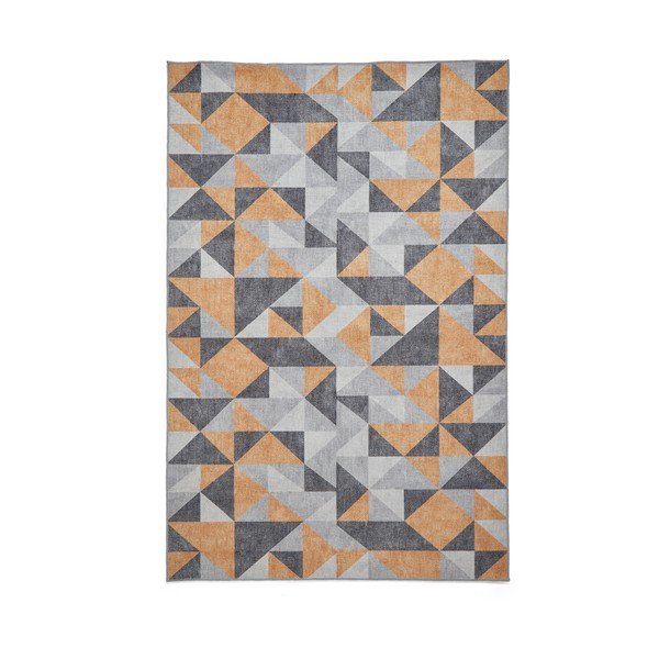 Oker žuti/sivi periv tepih 61x120 cm Coral Yellow&Grey – Think Rugs
