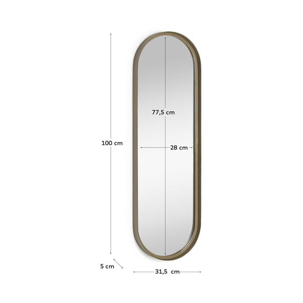 Zidno ogledalo 31,5x100 cm Tiare – Kave Home-image-3