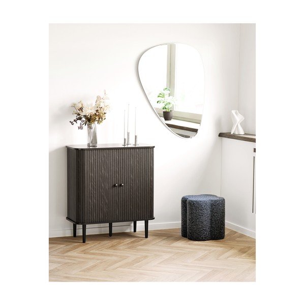 Tamno plavi tabure od bouclé tkanine Durban – House Nordic-image-1