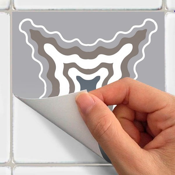 Set od 9 ukrasnih zidnih samoljepljivih naljepnica Ambiance Orfeo, 10 x 10 cm-image-1