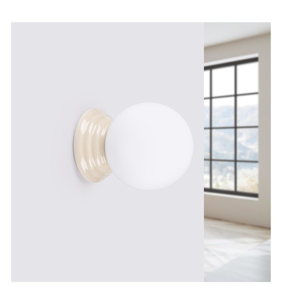 Bež zidna lampa keramička ø 12 cm Farsa – Sollux-image-4
