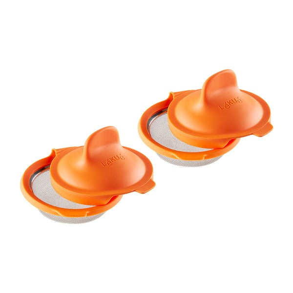 Set od 2 narančasta silikonska kalupe za jaje na oko Lékué Pouched