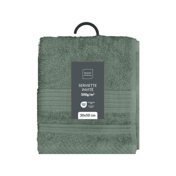 Kadulja zeleni pamučan ručnik od frotira 30x50 cm Tendresse – douceur d'intérieur-image-4