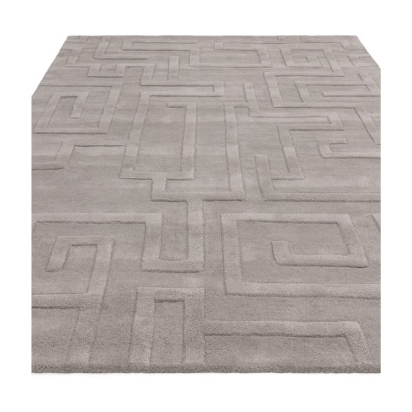 Svijetlo sivi vuneni tepih 160x230 cm Maze – Asiatic Carpets-image-3