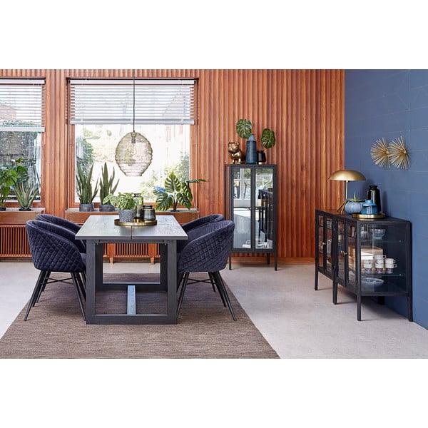 Crna vitrina Canett Nino, visina 131 cm-image-1