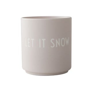 Svjetlo siva šalica od imitacije porculana Design Letters Favorite, 0,25 l