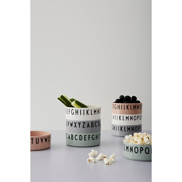 Set 3 dječje zdjelice Design Letters Breakfast. Dinner. Lunch. Nude-image-1