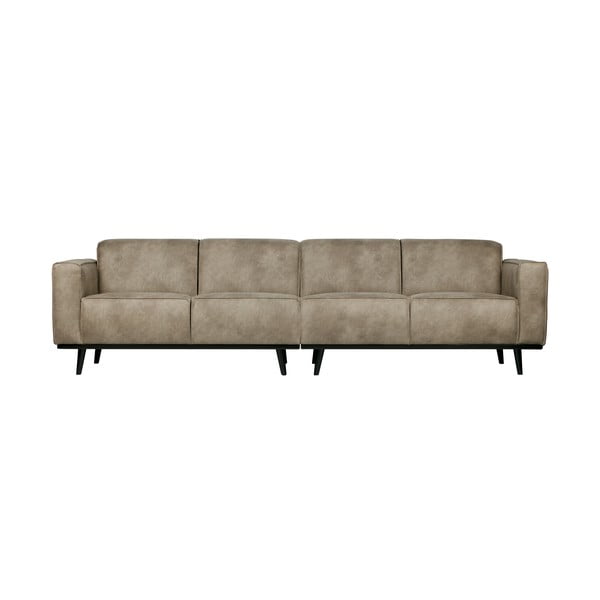 Siva sofa od imitacije kože BePureHome Statement, 280 cm