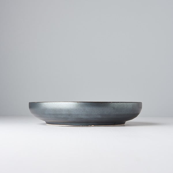 Crno-sivi keramički tanjur s podignutim rubom MIJ Pearl, ø 22 cm-image-1