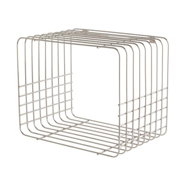 Metalna polica s više razina u sjajno srebrnoj boji 38 cm Wire – Mette Ditmer Denmark