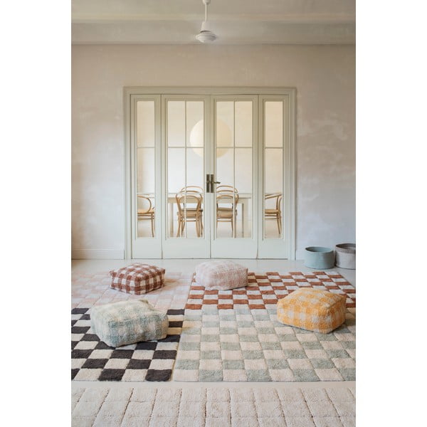 Svijetlo ružičasti/krem periv/ručno rađen pamučan tepih 120x160 cm Kitchen Tiles Rose – Lorena Canals-image-4