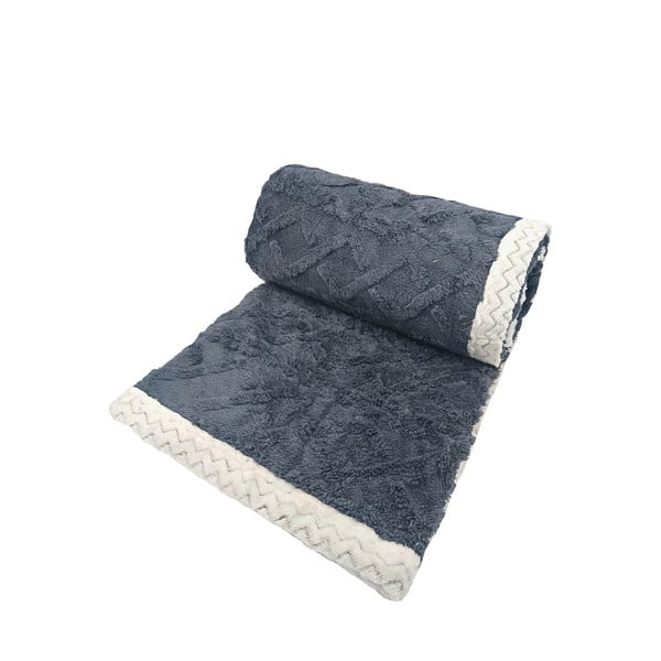 Siva deka od sherpa flisa 150x200 cm Island – My House