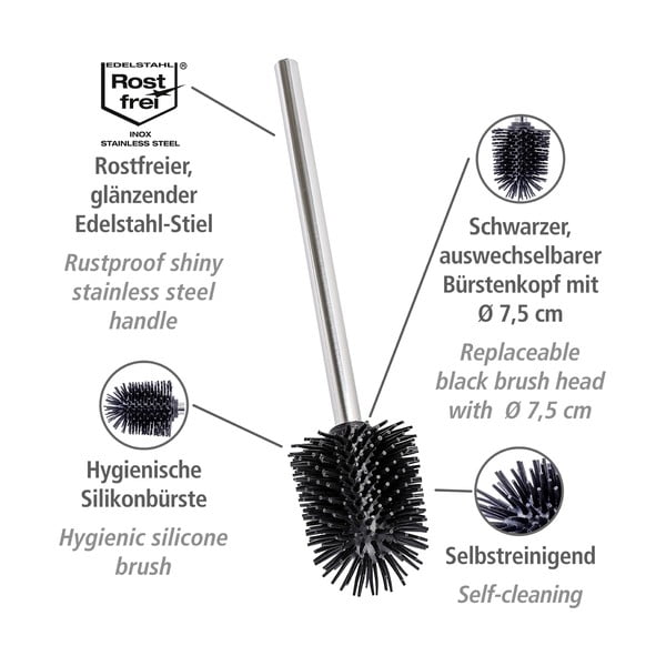 Zamjenska toaletna četka s ručkom od nehrđajućeg čelika Wenko-image-3