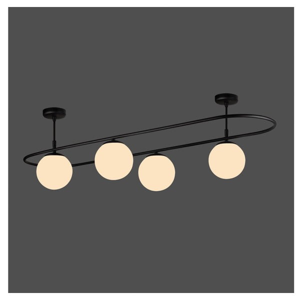 Crna stropna svjetiljka Squid Lighting Elips, dužina 124 cm-image-1