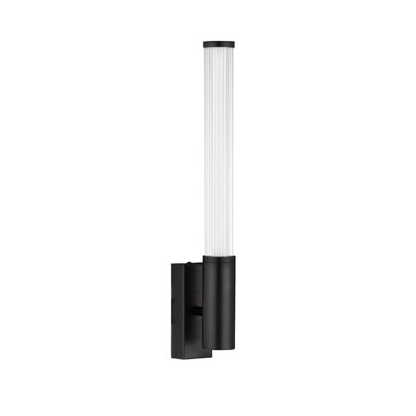 Mat crna metalna LED zidna lampa Nold – Nova Luce