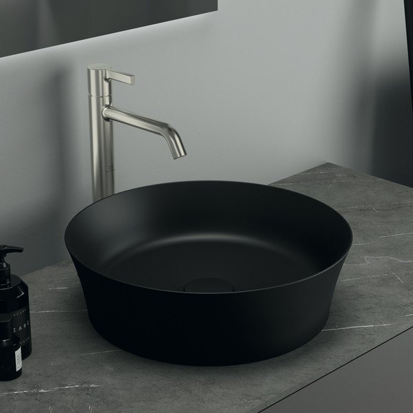 Mat crni keramički okrugao umivaonik ø 40 cm Ipalyss – Ideal Standard-image-1