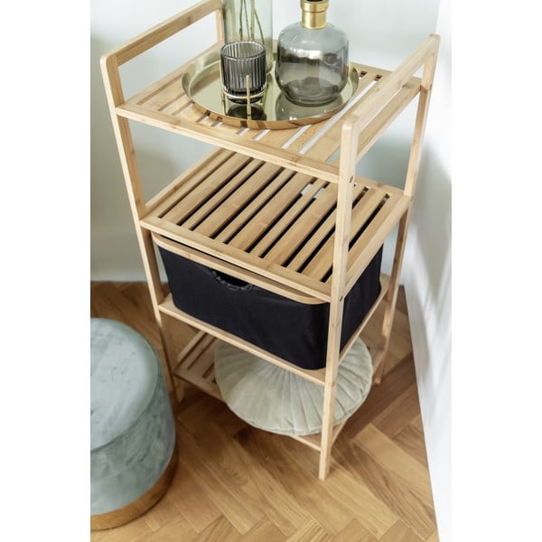 Kupaonska polica od crnog/prirodnog bambusa 44x93,5 cm Ecori - Wenko-image-1