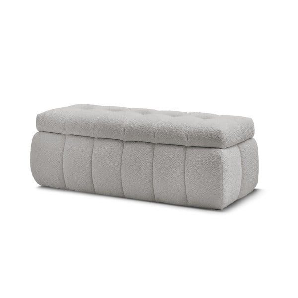 Svijetlo siva klupa od bouclé tkanine Mont Blanc – Bobochic Paris