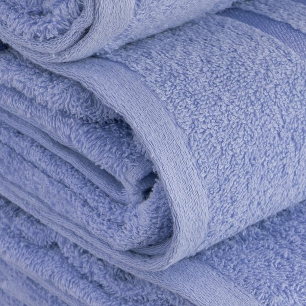 Plavi pamučan ručnik od frotira 70x140 cm Simple – Casa Selección-image-3