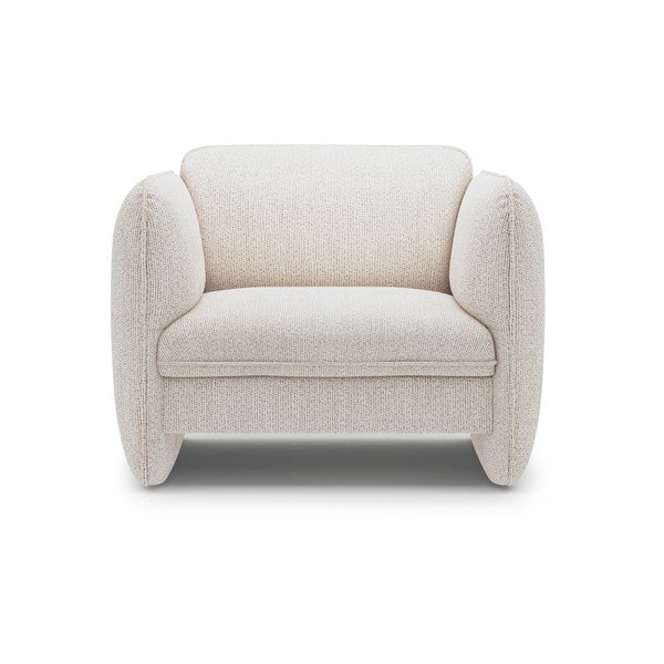 Krem fotelja od šenila Georgia – Micadoni -image-2