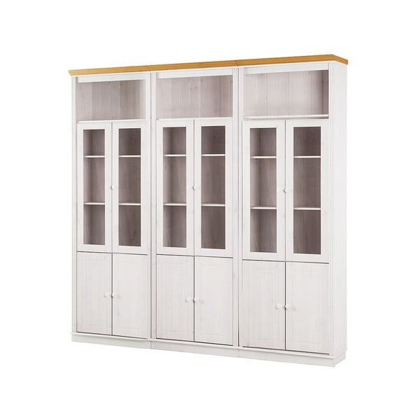 Bijela vitrina od masivnog bora 518x223 cm Anita – Støraa-image-2