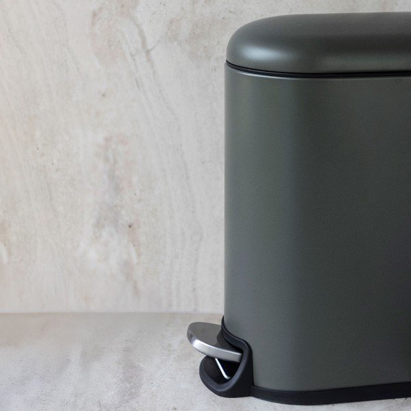 Tamno zelena metalna kanta za smeće s pedalom 5 l Mini Walther – Mette Ditmer Denmark-image-1