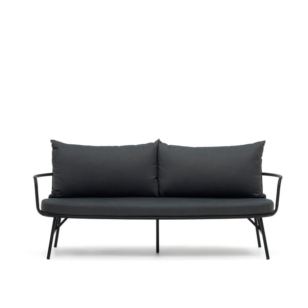 Crna vrtna sofa Bramant – Kave Home