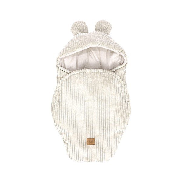 Bež pokrivač za povijanje od samta 45x80 cm – Meowbaby