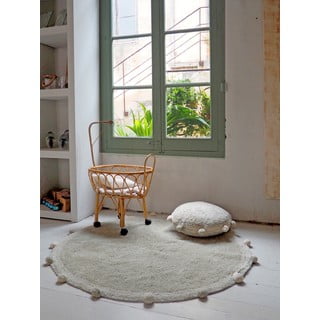 Svijetlo zeleni periv/ručno rađen pamučan dječji tepih ø120 cm Bubbly Olive – Lorena Canals