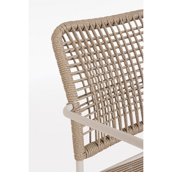 Bež/u prirodnoj boji metalna vrtna stolica Jable – Bizzotto-image-1