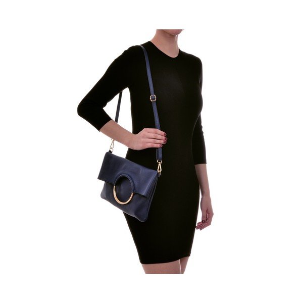 Plava kožna torbica Luisa Vannini Pergon Cross-image-1