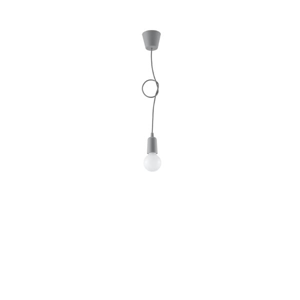 Siva viseća svjetiljka ø 5 cm Rene – Nice Lamps