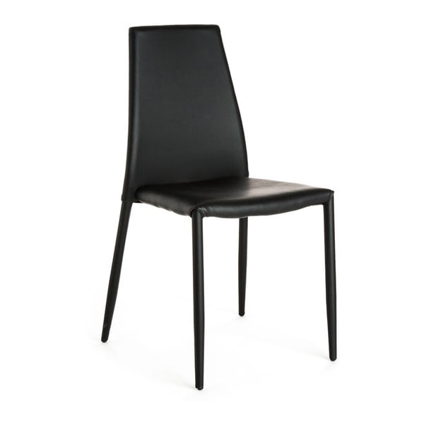Set od 4 crne blagovaonske stolice s Tomasucci Lion presvlakom od eko kože