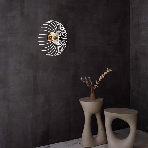 Bijela zidna svjetiljka Opviq lights Aspendos, ø 36 cm-image-1