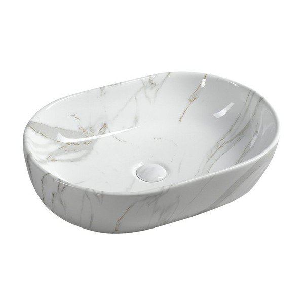 Bijeli keramički umivaonik 59x42 cm Dalma – Sapho