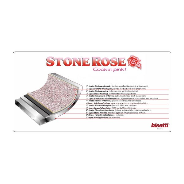 Lonac s poklopcem Bisetti Stonerose Rose Giuseppe, ø 24 cm-image-2